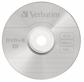 Оптический диск Verbatim Диск DVD+R 4.7Gb 16x Cake Box (100шт) 43551