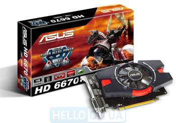 Видеокарта ASUS Radeon HD 6670 810Mhz PCI-E 2.1 1024Mb 4000Mhz 128 bit DVI HDMI HDCP