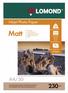 Бумага Lomond 0102016 A4/230г/м2/50л. матовая для струйной печати до 2880dpi hv