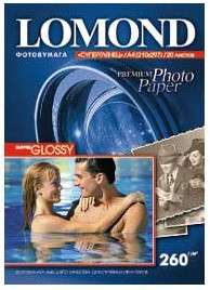 Бумага Lomond 1103101 A4/260г/м2/20л. высокоглянцевая для струйной печати