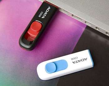 Flash-носитель A-DATA 32Gb C008 AC008-32G-RKD USB2.0 красный