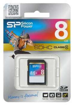 Карта памяти Silicon Power Флеш карта SDHC 8Gb Class10 SP008GBSDH010V10
