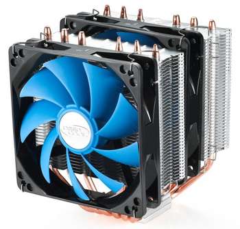 Кулер для процессора DEEPCOOL NEPTWIN V2 Soc-FM1/FM2/AM2/AM2+/AM3/AM3+/775/1366/1150/1155/1156/2011/ 4-pin 17.8-30dB Al LED Ret