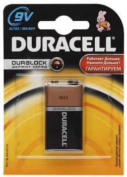Аккумулятор, батарейка DURACELL Батарея Basic 6LR61/6LF22/6LP3146 MN1604 9V