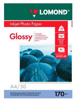 Бумага Lomond 0102142 A4/170г/м2/50л./белый глянцевое для струйной печати