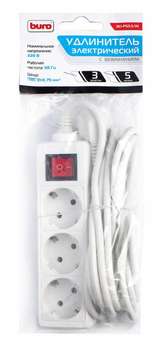 Сетевой фильтр BURO Сетевой удлинитель BU-PS3.5/W 5м