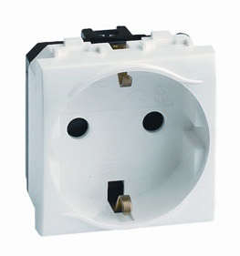 Шкаф, стойка DKC Розетка 76482B 1x Brava белый упак:10шт