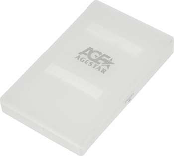 Бокс для HDD AgeStar SUBCP1 SATA алюминий белый 2.5"