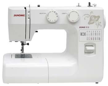 Швейная машина JANOME Juno 513 белый/цветы