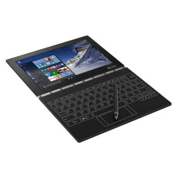 Планшет Lenovo Компьютер ный  Yoga Book YB1-X91F  10.1'' WUXGA IPS/Intel Atom x5-Z8550 1.44GHz Quad/4GB/64GB/GPS/WiFi ac/BT4.0/microUSB/2.0MP+8.0MP/microSD/8500mAh/13.0h/690g/W10/1Y/BLACK/KB ZA150049RU
