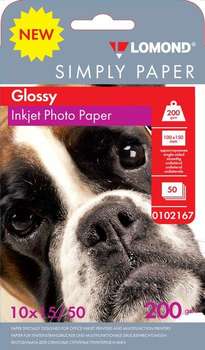 Бумага Lomond Simply 0102167 10x15/200г/м2/50л./белый