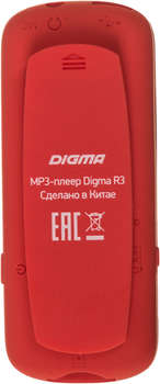 MP3-плеер Digma Плеер Flash R3 8Gb красный/0.8"/FM/microSDHC/clip