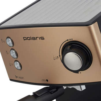 Кофеварка POLARIS рожковая Adore Crema PCM 1527E 850Вт шампань/черный