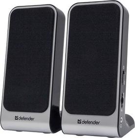 Акустическая система Колонки компьютерные 6Вт 2.0 USB рег.гр. разъем наушников 3.5мм jack черный SPK-225 65220 DEFENDER