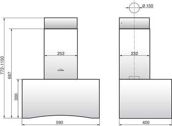 Вытяжка ELIKOR Дельта 60П-430-П3Д белый управление: ползунковое (1 мотор) (КВ II М-430-60-393)