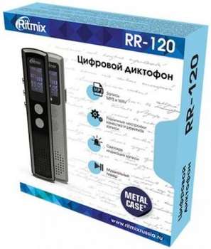 Диктофон RITMIX Цифровой RR-120 4Gb черный