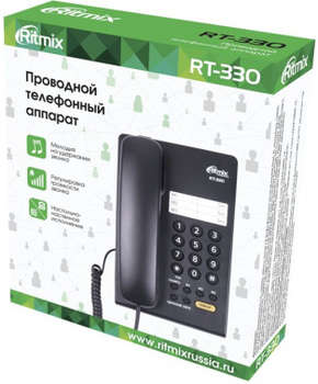 Телефон RITMIX проводной RT-330 черный