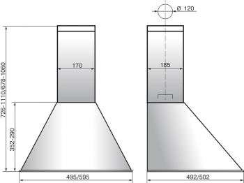 Вытяжка ELIKOR Эпсилон 60П-430-П3Л черный/серебристый управление: ползунковое (1 мотор) (КВ II М-430-60-50)