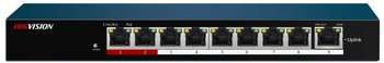 Коммутатор HIKVISION DS-3E0109P-E/M(B) 9x100Mb 8PoE+ 58W неуправляемый