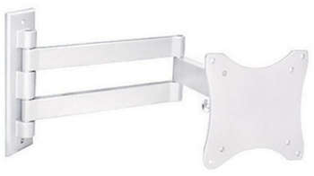 Кронштейн для ТВ ARM MEDIA LCD-7101 белый 10"-28" макс.15кг настенный поворотно-выдвижной и наклонный (10082)