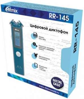 Диктофон RITMIX Цифровой RR-145 8Gb черный
