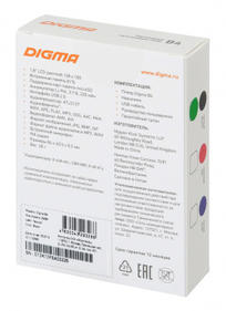 MP3-плеер Digma Плеер Hi-Fi Flash B4 8Gb черный/1.8"/FM/microSDHC