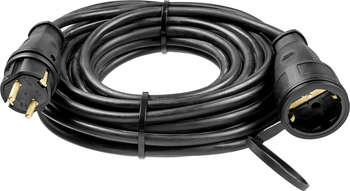 Электрический удлинитель ЗУБР 55017-10 3x2.5кв.мм 1розет. 10м КГ 20A без катушки черный