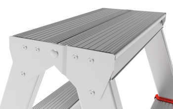 Стремянка НОВАЯ ВЫСОТА NV3120 двусторонняя алюминий 2ступ. проф.