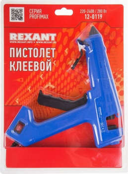 Клеевой пистолет REXANT 12-0119 280Вт 22гр/мин стерж.:11мм