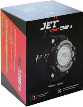 Умные часы, браслет Jet Смарт-часы Sport SW3 51мм 1.2" LCD черный
