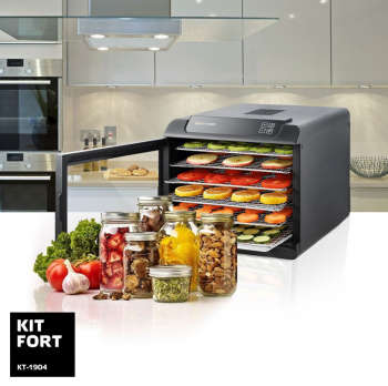 Сушилка для овощей и фруктов KITFORT КТ-1904 18под. 500Вт черный