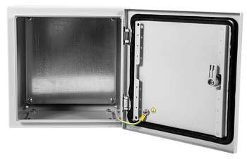 Шкаф электрический ELBOX Шкаф электротехнический EMW-600.600.210-1-IP66 потол.пан. пан.основ. монтаж.пан. одноствор. напольный 600мм 600мм 210мм 195мм IP66 IK10 несъемн.бок.пан. 100кг серый сталь уличный всепогодный