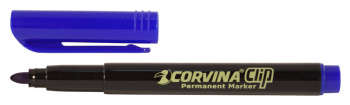 Маркер CORVINA перманентный 41289/02 круглый пиш. наконечник 2.5мм с клипом синий