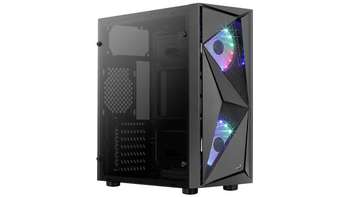Корпус AeroCool Glider Cosmo-G-BK-v1 черный без БП ATX 2x120mm 2xUSB2.0 1xUSB3.0 audio