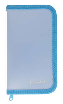 Пенал SILWERHOF 850957 Gems голубой 1отд. 190х110х28 пластик