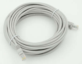 Патч-корд NONAME cat.5E stranded molded 10м серый RJ-45
