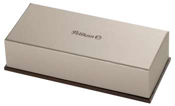 Перьевая ручка PELIKAN Ручка перьевая Souveraen M 800  черный/синий F перо золото 18K с родиевым покрытием подар.кор.
