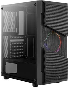 Корпус AeroCool Menace Saturn FRGB-G-BK-v1 черный без БП ATX 7x120mm 2x140mm 2xUSB3.0 audio bott PSU