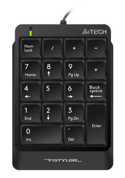 Клавиатура A4TECH Числовой блок Fstyler FK13P черный USB slim для ноутбука