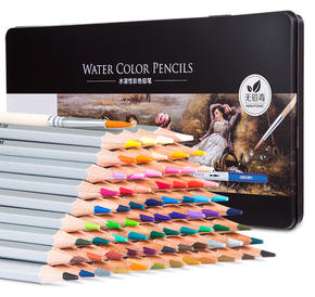 DELI Карандаши цв. 6524 Nuevo акварель. липа серебристый 72цв. мет.кор.