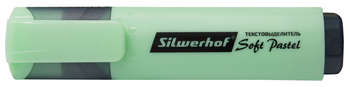 Маркер SILWERHOF Текстовыделитель Soft Pastel 108133-22 скошенный пиш. наконечник 1-5мм мятный коробка