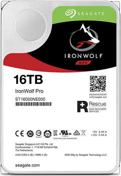 Жесткий диск HDD Seagate Original SATA-III 16Tb ST16000NE000 NAS Ironwolf Pro 256Mb 3.5"