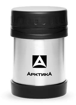 Термос АРКТИКА для еды 402 402-350 0.35л. серебристый/черный