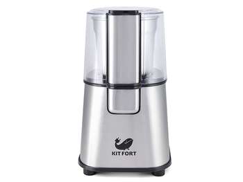 Кофемолка KITFORT КТ-1315 180Вт сист.помол.:ротац.нож вместим.:60гр серебристый