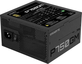 Блок питания Gigabyte ATX 750W GP-P750GM 80+ gold 24+2x pin APFC 120mm fan 8xSATA Cab Manag RTL