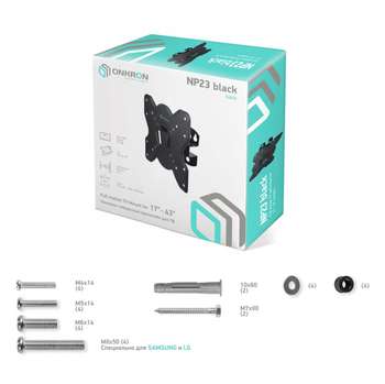 Кронштейн для ТВ ТВ /17-43" BLACK NP23 ONKRON