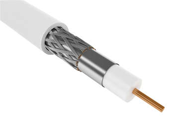 Кабель медный ITK Кабель коаксиальный CC1-R6F1-111-300-G RG-6 FTP 75Om PVC внутренний 300м белый