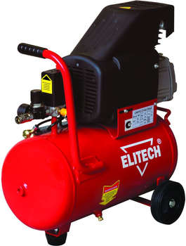 Компрессор пневматический ELITECH Компрессор поршневой КПМ 200/24 масляный 198л/мин 24л 1500Вт красный