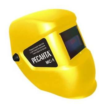 Принадлежность для сварки РЕСАНТА Маска сварщика МС-1 филь.:хамел. кл.:1/1/1/2 см.экр.92x42мм черный