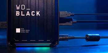 Внешний накопитель WD_BLACK™ D50 Game Dock NVMe SSD WDBA3U0010BBK-EESN 1TB с подключением через Thunderbolt3